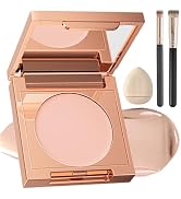 MooGlamor Under Eye Concealer Brightener with Brushes and Powder Puff, Natural Blendable Correcto...