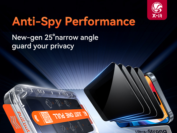 X-it 4-Pack Privacy Screen Protector for iPhone 16 Pro