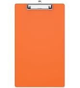 Macroclo Legal Size Clipboard, Orange Plastic 8.5 x 14" Clipboards for Lawers, Large Clip Boards,...