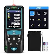 Laser Measuring Tool 165ft, RockSeed S2C Red Beam Laser Measure with Rotatable HD IPS Color Scree...
