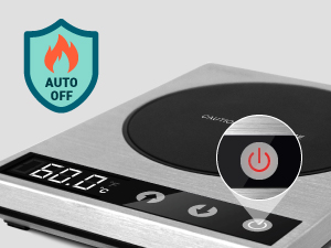 The coffee warmer will automatically turn off after 8 hours of continuous use.