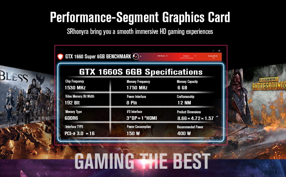 SRhonyra GTX 1660 Super Specs
