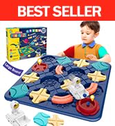 ROHSCE Board Puzzle Game Logical Road Builder, Educational Smart Brain STEM Learning Toy, Prescho...