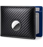 Alldaily Mens Wallet With AirTag Holder, Trackable Smart RFID Blocking Front Pocket Wallet, AirTa...