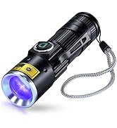 DARKDAWN UV 365nm Black Light Flashlights USB Rechargeable, Wood's Lamp Ultraviolet LED Portable ...
