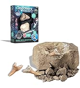 Discovery #MINDBLOWN Mini Fossil Dig Set, 2 Pack Real Shark Teeth Excavation Kit, Interactive Arc...