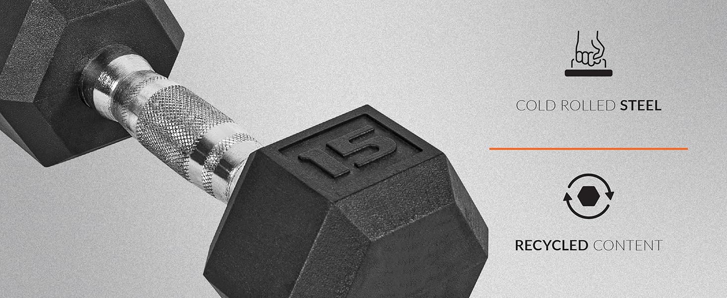 CAP Barbell Coated Dumbbell Home Gym Weights Strength Training Rubber Dumbbells Pesas para Ejercicio