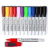 Volcanics Magnetic Dry Wipe Pens Dry Erase Markers With Eraser Cap Low Odor Fine Tip Whiteboard P...