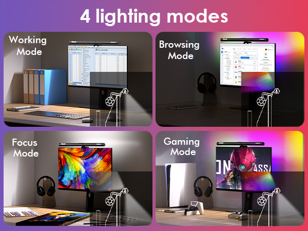 quntis monitor light bar rgb backlit