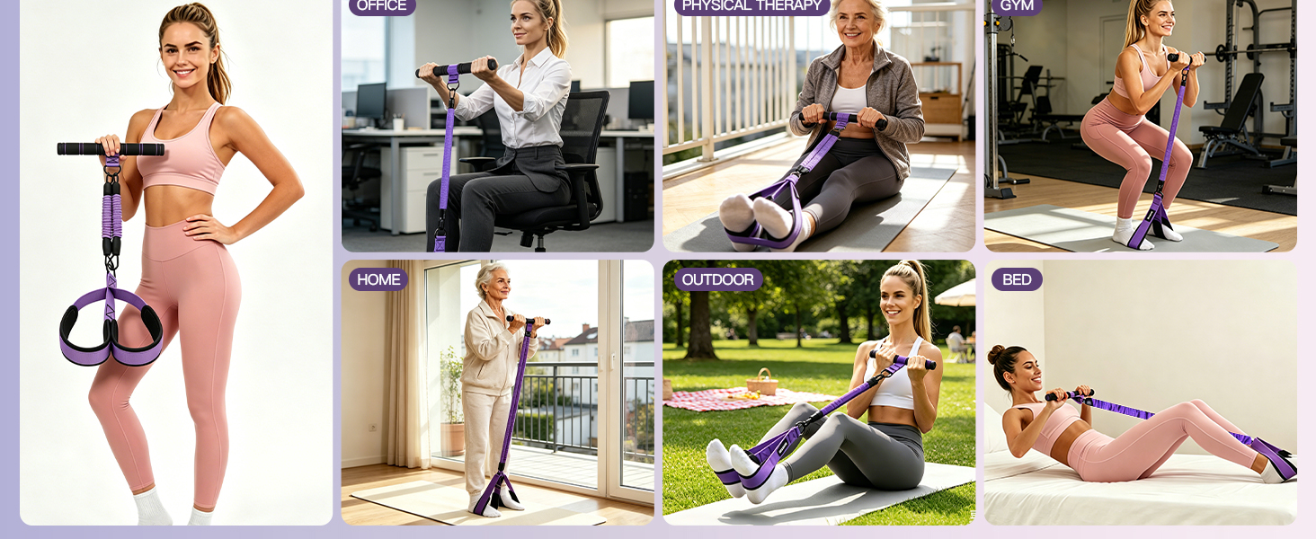 portable pedal resistance band trainer