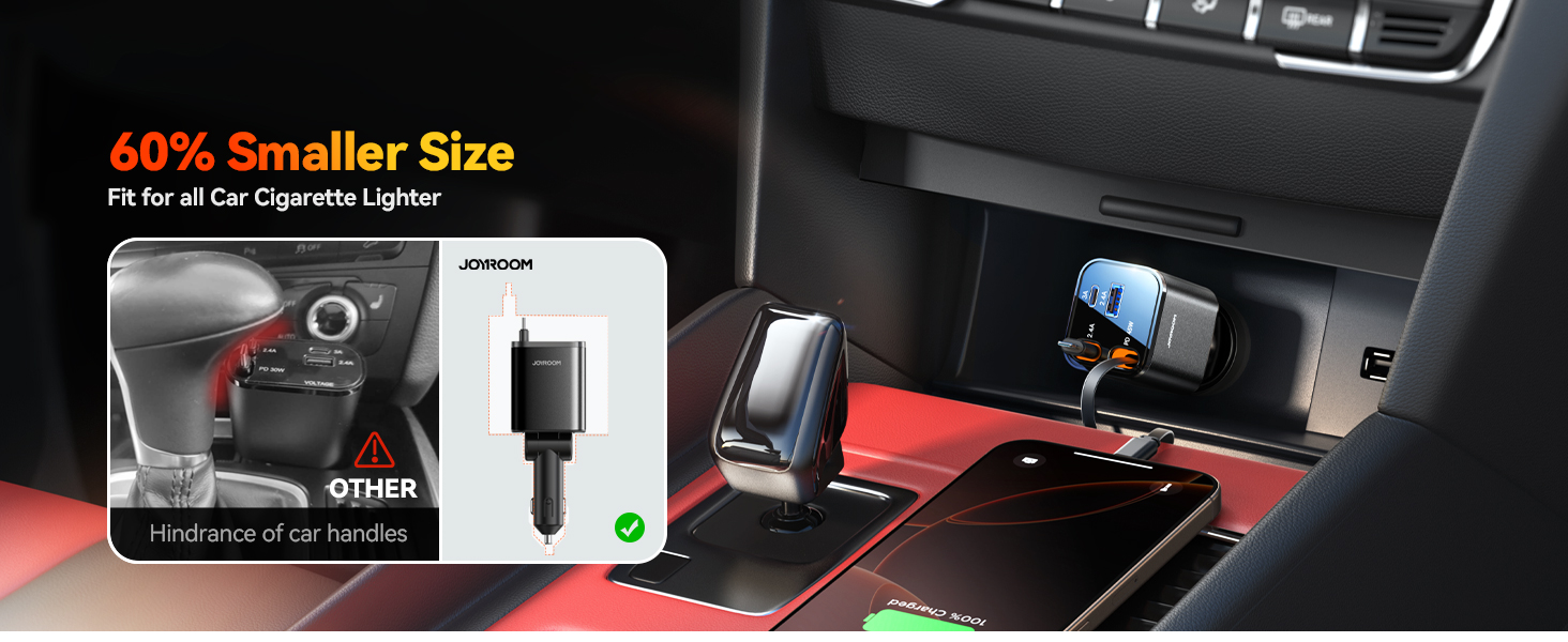 car charger retractable
