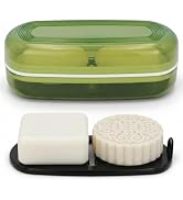 AIMAIAIMAI Shampoo Bar Holder Travel Case for Two Bars – Compatible with Kitsch Solid Shampoo &amp; C...