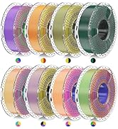 SUNLU Silk Filament Mini Pack, Dual &amp; Triple Color 3D Filament Bundle, Individually Vacuum Packed...