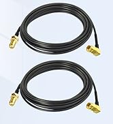 RF Coaxial SMA Male Right Angle to SMA Female Bulkhead Mount RG174 Antenna Extension Cable