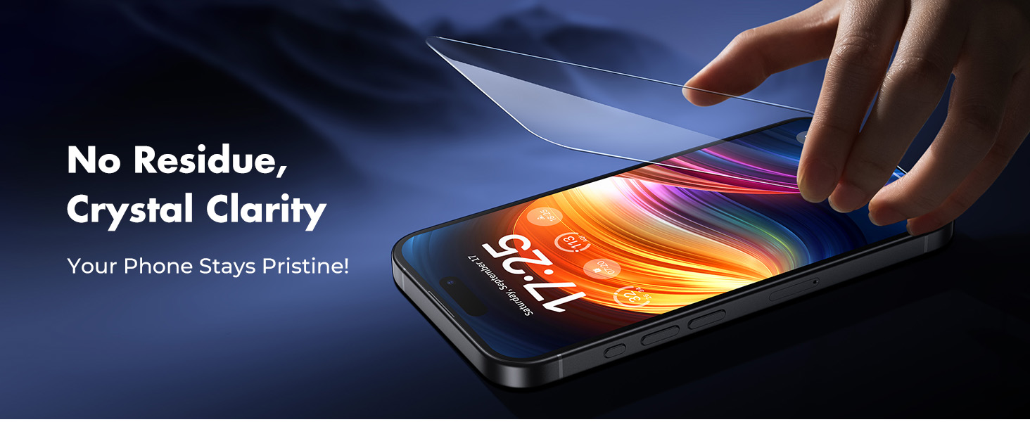 Screen Protector for iPhone 15 16 Double Shatterproof Tempered Glass