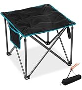 FUNDANGO Oversized Camping Stool for Adults, Thick Padded 18.1 Inch Folding Ottoman Foot Rest, 44...