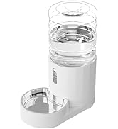 CZPET Dog Water Bowl Dispenser, 4L Stainless Steel Bowl, Automatic Gravity Cat Water Dispenser, C...