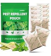 Natural Mouse Repellent Pouches Indoor Outdoor, Plant-Based with Peppermint &amp; Lemongrass Oil, Lon...
