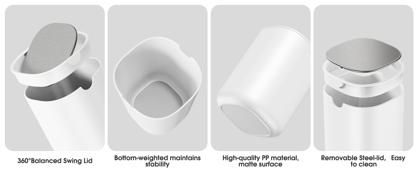 Swing Lid weighted High-quality Easy to clean