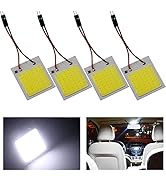Everbright 4-Pack White Led Panel Dome Light Lamp, COB 48-SMD Led Interior Car Lights Auto Led Do...