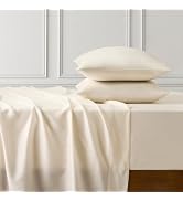 Ted Baker King Sheet Set 4-Piece - 300 TC Cotton Tencel Soft Breathable Bed Sheets - Ladder Stitc...