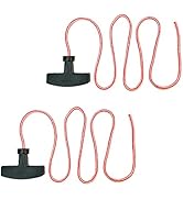 OSFTBVT Garage Door Emergency Release Pull Cord with Handle Garage Opener Rope Puller, Attic Ladd...