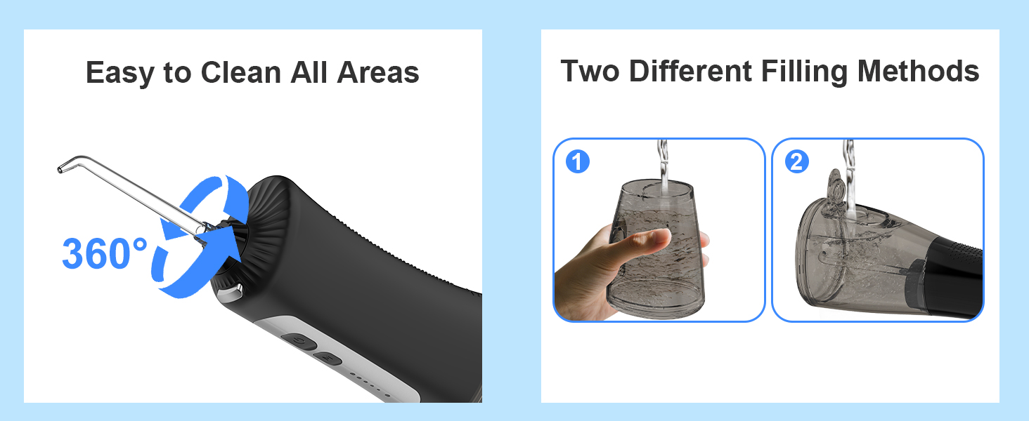 electric toothbrush and water flosser