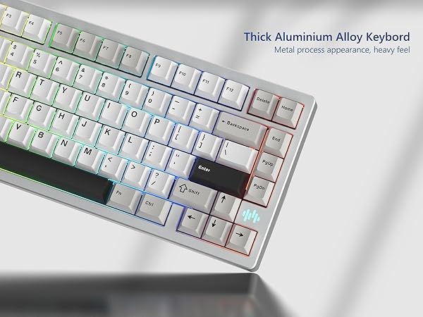 Gaming keyboard Wireless keyboard 75% wireless keyboard keyboard white keyboard rgb 75% keyboard