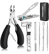 Toenail Clippers for Seniors Thick Toenails, Aucurwen Heavy Duty Toenail Clippers for Thick Toena...
