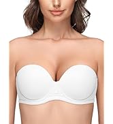 Wingslove Women's Strapless Full Figure Bra Underwire Multiway Contour Plus Size Bra Red Carpet