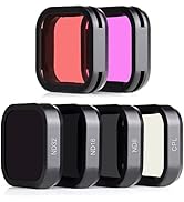 SOONSUN 6-Pack Lens Filter for GoPro Hero 13 12 11 10 9 Black (ND8, ND16, ND32, CPL, Magenta, Red...