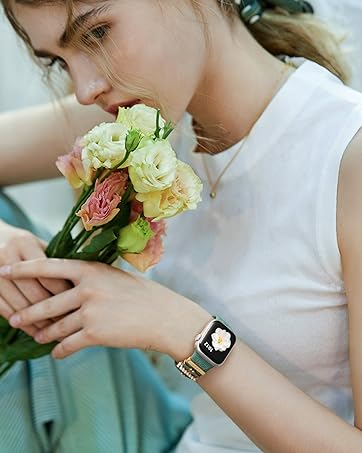 DaQin silicone band with decorative apple watch charms for apple watch bands for women