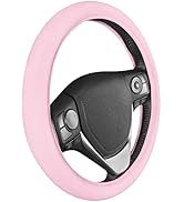 BDK Sharper Image Ultra Soft Car Steering Wheel Cover for Women, Standard 15 inch Size, Cute Comf...