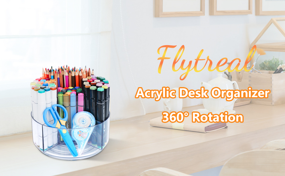 Rotating desk organizer
