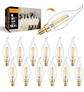 IINVGOOD 6W Candelabra LED Bulbs Equivalent 60 Watt, 12 Packs Dimmable Chandelier Light Bulbs 270...