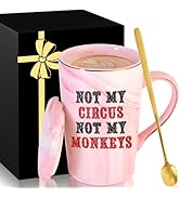 Personalized Ceramic Coffee Mug with Lid Tea Cup Women White Elephant Gifts Adult Santa Gag Funny...