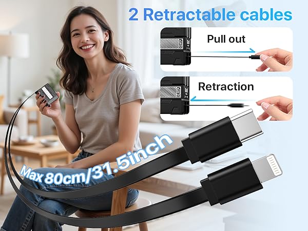 retractable phone charger
