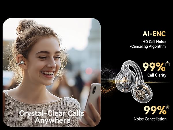 JOYROOM OE3 Clip-On Earbuds, Wireless Open Ear Earbuds