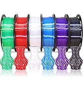 1.75mm Silk Shiny PLA 6 in 1 Basic Colors Bundle Pack: Silk Black/Red/White/Sapphire Blue/Dark Pu...