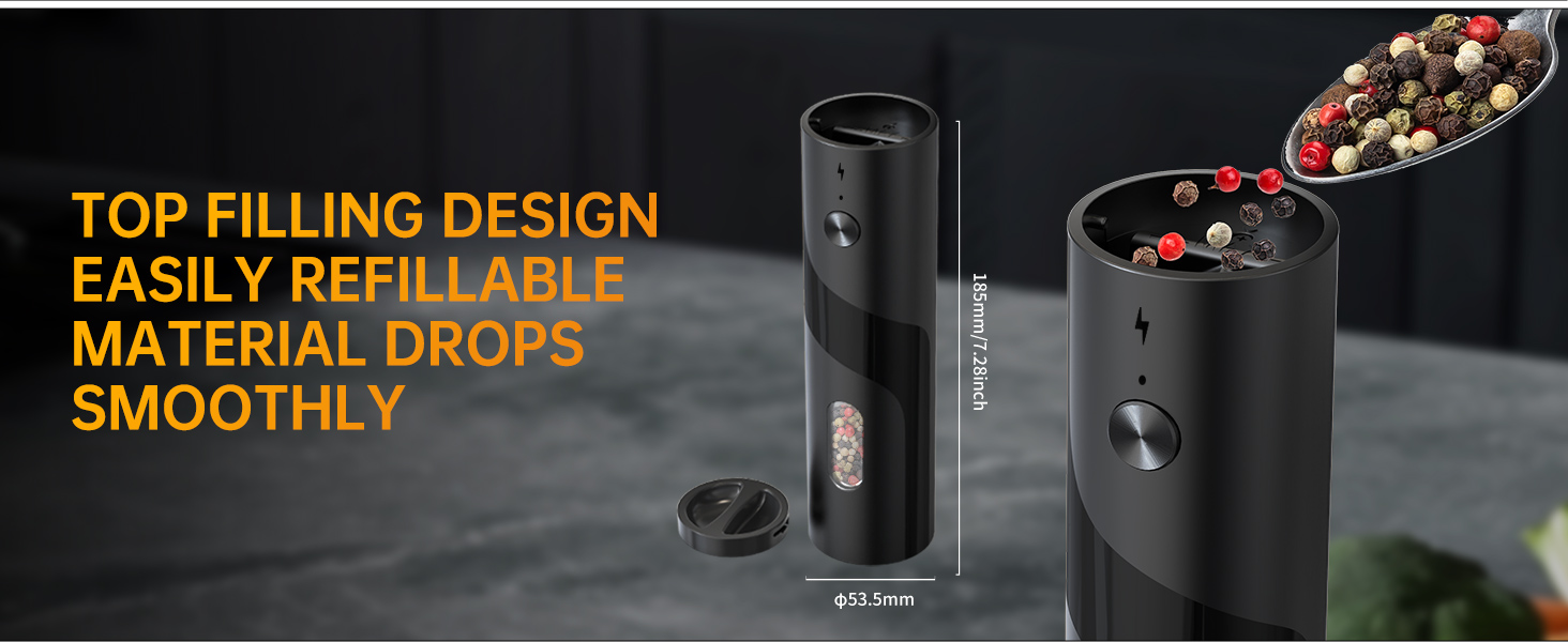 automatic salt and pepper grinder set