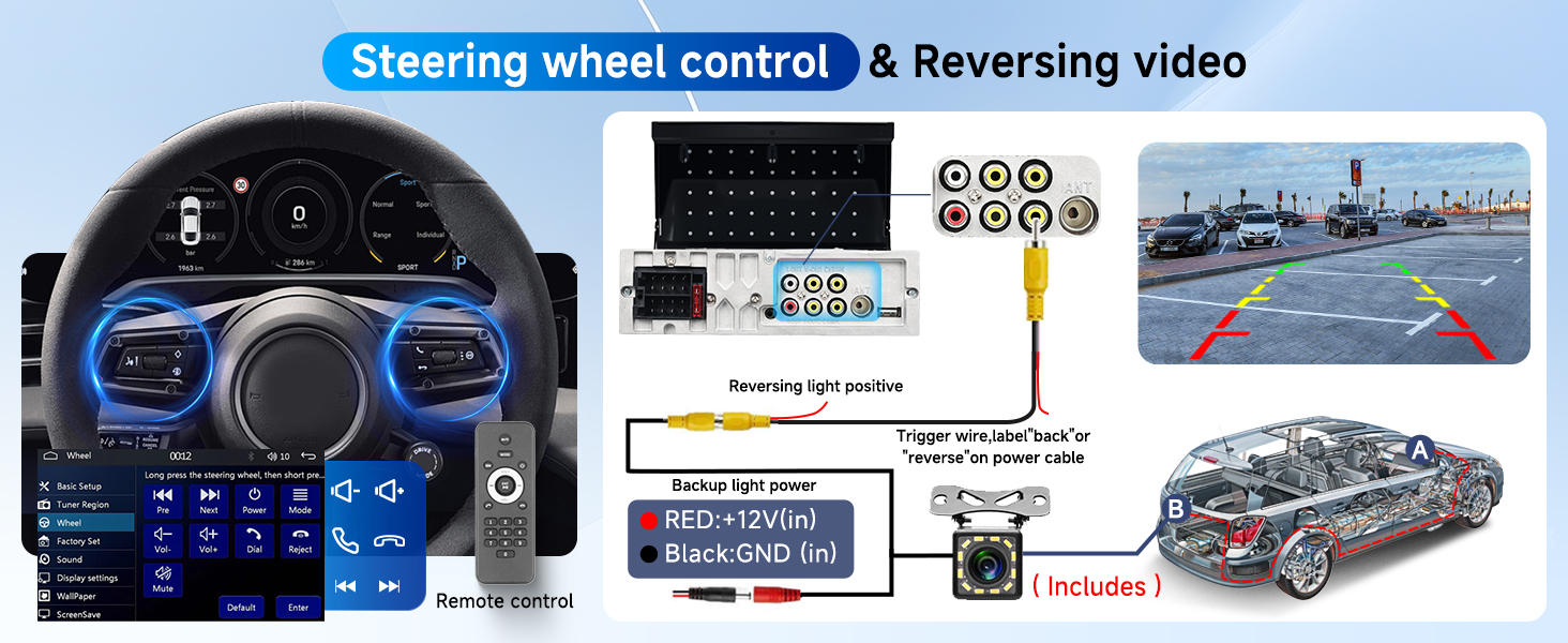 Single Din Car Stereo Screen Flip Out Wireless CarPlay Android Auto