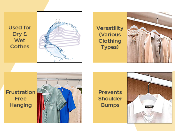 PL014 White Plastic Hangers Premium A+ Content mobile image showing White Plastic Hangers