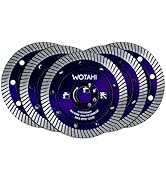 WOTAHI 5-Piece Turbo Diamond Saw Blades - 4-1/2 inch Diamond Blade for Angle Grinder, 7/8" Arbor ...