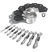Magnetic Measuring Cups &amp; Spoons Set, Heavy Duty 304 Stainless Steel, Double Measurement Markings...