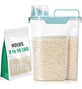 TBMax Airtight Rice Container 8 Lbs -10 Lbs, Cereal Container Dispenser, Pet Cat Dog Food Storage...