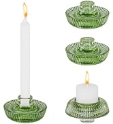 Tonxus Mushroom-Shaped Candle Holders Set of 4 for Table Centerpiece, Glass Tealight Candlestick ...
