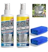 Vizela 2PCS Headstone Restoration and Cleaning Spray, Tombstone Monument Cleaner for Granite Marb...