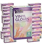 Nicole Home Collection Vinyl Gloves | Universal Size | Latex Free | Powder Free