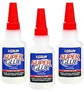 LOZLIN 3PCS 20g Quick-Drying Universal Adhesive, Multi-Purpose for Leather, Rubber, Wood, Plastic...