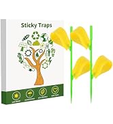 Fruit Fly Traps, 100 Pack Yellow Stick Traps, Fungus Gnat Traps, Plant Fly Stickers for Indoor an...